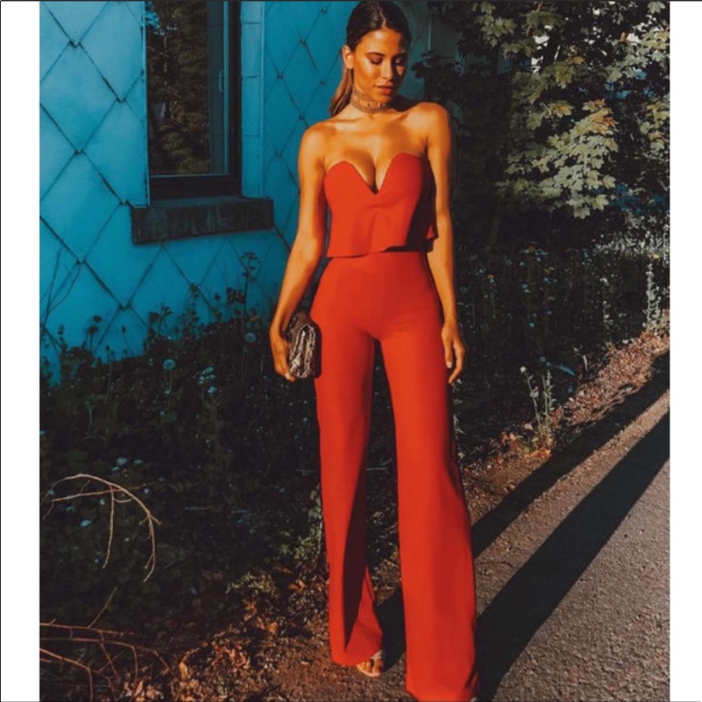 Lulu’s Power of Love Strapless Jumpsuit